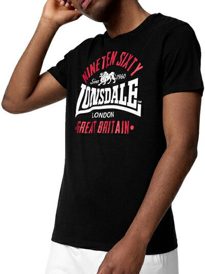 LONSDALE ロンズデール / ライオンロゴプリントTシャツ(KILCHOAN) Black -送料無料-