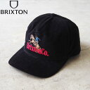 BRIXTON ブリクストン キャップ コーデュロイ INWOOD MP SNPK 11791 メンズ レディース 帽子 ぼうし cap スナップバック サイズ調節可能 ストリート バイカー アメカジ 黒