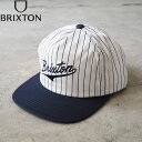 BRIXTON ブリクストン キャップ THE LEAGUE MP SNPK 11793 メンズ レディース 帽子 ぼうし cap コットン スナップバック ベースボールキャップ ストライプ サイズ調節可能 ストリート バイカー アメカジ