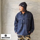 HOUSTON q[Xg fjVc USA COTTON DENIM PULLOVER SHIRT 40696 Y fB[X AmbN USARbg vI[o[ fj Vc Vc AJW [N [NVc ~^[