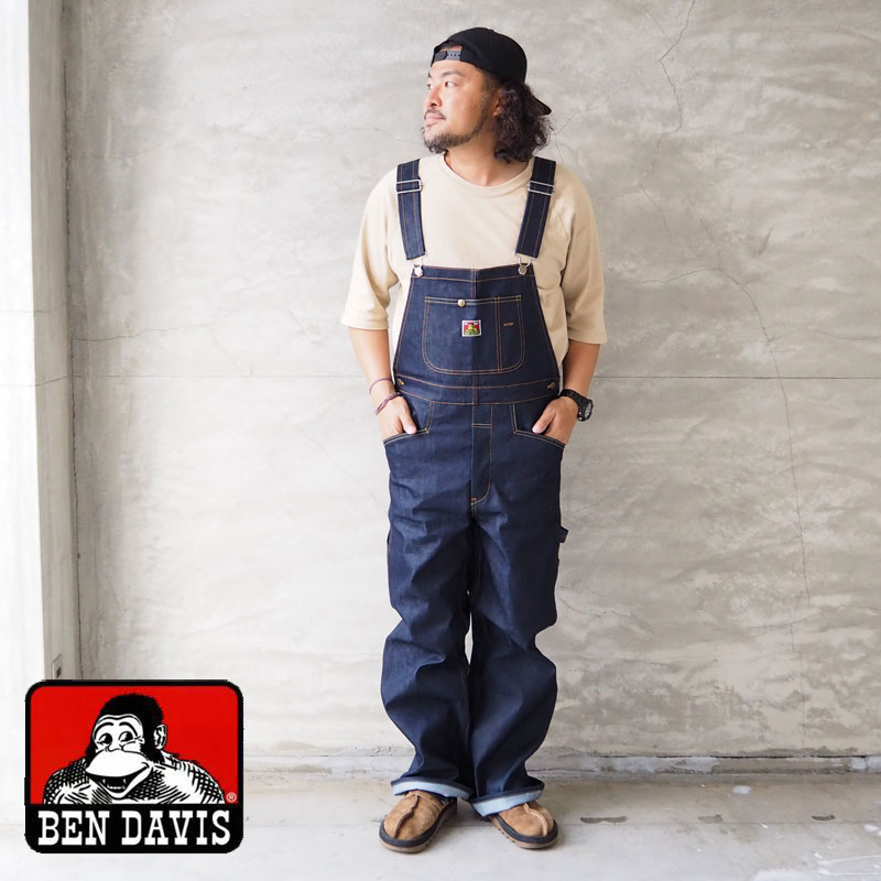 BEN DAVIS ベンデイビス オーバーオール デニム OVERALLS BDYO-5100 メンズ レディース 日本製 JAPAN ペインター サロペット オールインワン DENIM パンツ つなぎ ツナギ アメカジ ワーク おしゃれ ブランド