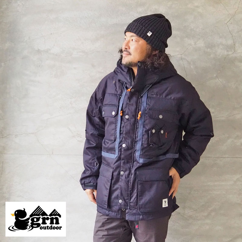 grn outdoor ジーアールエヌ アウトドア 難燃 ダウン ヒアソビ キャンパー ダウンジャケット HIASOBI CAMPER DOWN JACKET GO0283Q メンズ レディース 火遊び キャンパーダウン 難燃素材 焚き火 焚火 焚き火ダウン キャンプ ジャケット おしゃれ