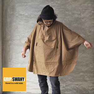 GRIP SWANY グリップスワニー ポンチョ ファイヤープルーフ FIREPROOF PONCHO GSJ-40 F8Hメンズ キャンパー 難燃 アウトドア ギア ジャケット 火 焚火 耐火性 BBQ ファイヤー キャンプ フェス レジャー ミリタリー ワーク フード 羽織 フリーサイズ