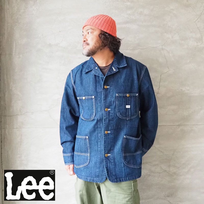 やーま Lee カバーオール M 復刻 デニム 色落ちあり Lee カバーオール