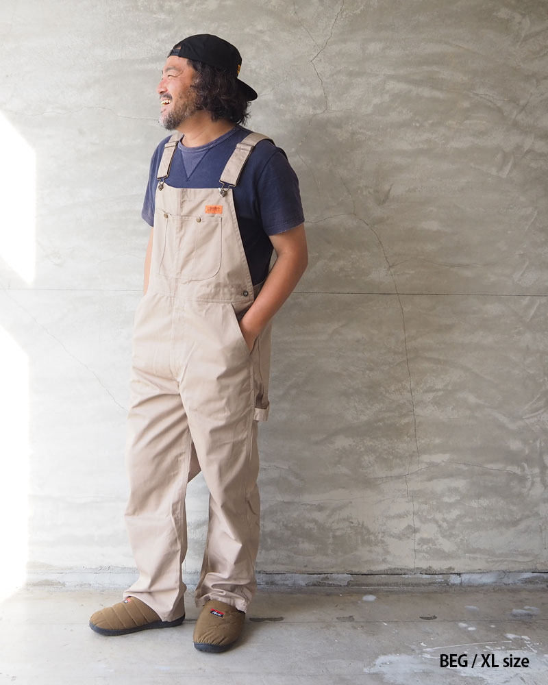 UNIVERSAL OVERALL ユニバーサルオーバーオール オーバーオール メンズ OVERALL MENS U2331808 メンズ レディース つなぎ サロペット オールインワン アメカジ ベージュ ブラック 黒 おしゃれ ワーク パンツ 無地 シンプル