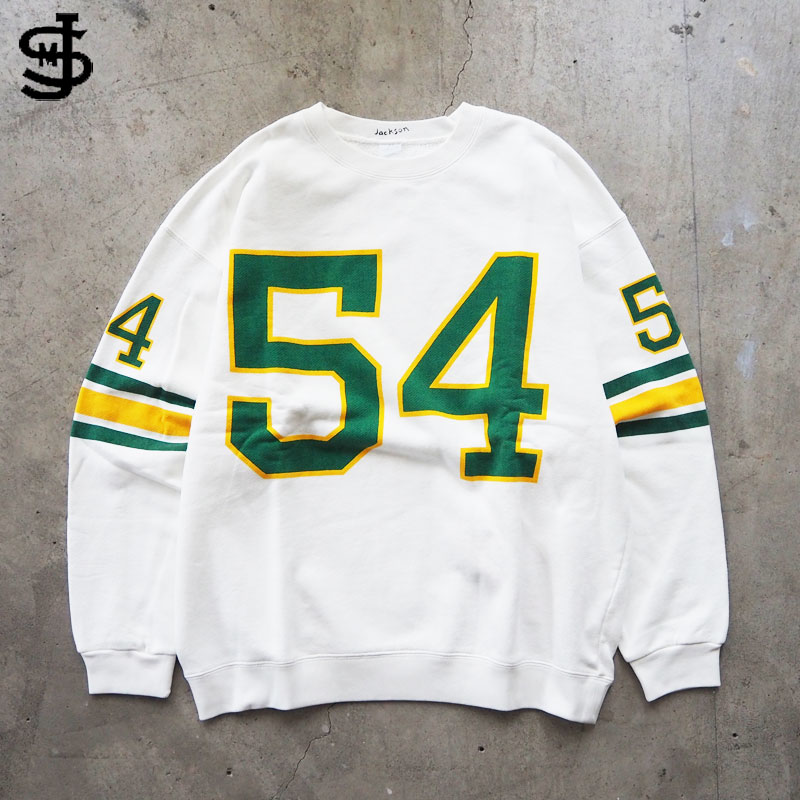 JACKSON MATISSE ジャクソンマティス トレーナー 54 Sweat スウェット JM25SS006 メンズ 白 アメカジ ナンバリング ヴィンテージ プリント