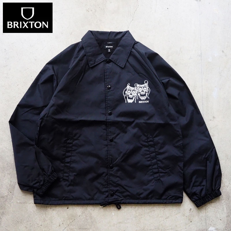 樂天商城 - BRIXTON ブリクストン ジャケット コーチジャケット WATCHMAN LW COACHES JKT 03488 メンズ ナイロンジャケット コーチ リラックスシルエット 黒 ブラック ストリート バイカー サーフ
