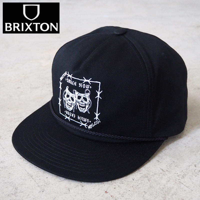 樂天商城 - BRIXTON ブリクストン キャップ SMILE ALWAYS HP SNPK 12022 メンズ レディース 帽子 ぼうし cap スナップバック サイズ調節可能 ストリート バイカー アメカジ ブラック 黒