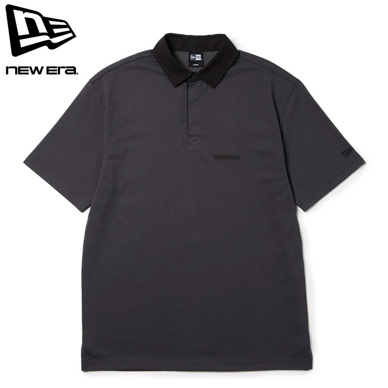 樂天商城 - NEW ERA ニューエラ ポロシャツ メンズ ゴルフ 半袖 ラグビーシャツ 14859913 半袖ポロシャツ ポロ シャツ ストリート チャコールグレー newera