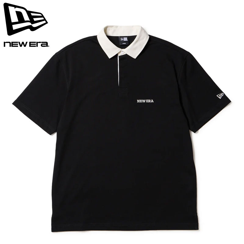 樂天商城 - NEW ERA ニューエラ ポロシャツ メンズ ゴルフ 半袖 ラグビーシャツ 14859914 半袖ポロシャツ ポロ シャツ ストリート ブラック 黒 newera