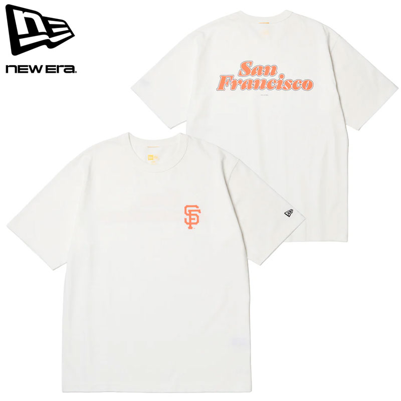 樂天商城 - NEW ERA ニューエラ Tシャツ メンズ コラボ 半袖 ウォッシュドコットン Tシャツ powered by GORO (min-nano) 14880330 SF サンフランシスコ ジャイアンツ 半袖Tシャツ プリント ロゴ ストリート 白 バックプリント mlb newera メール便