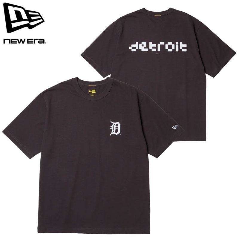 樂天商城 - NEW ERA ニューエラ Tシャツ メンズ コラボ半袖 ウォッシュドコットン Tシャツ powered by GORO (min-nano) 14880331 DT デトロイト タイガース 半袖Tシャツ プリント ロゴ ストリート スミクロ 黒 バックプリント mlb newera メール便