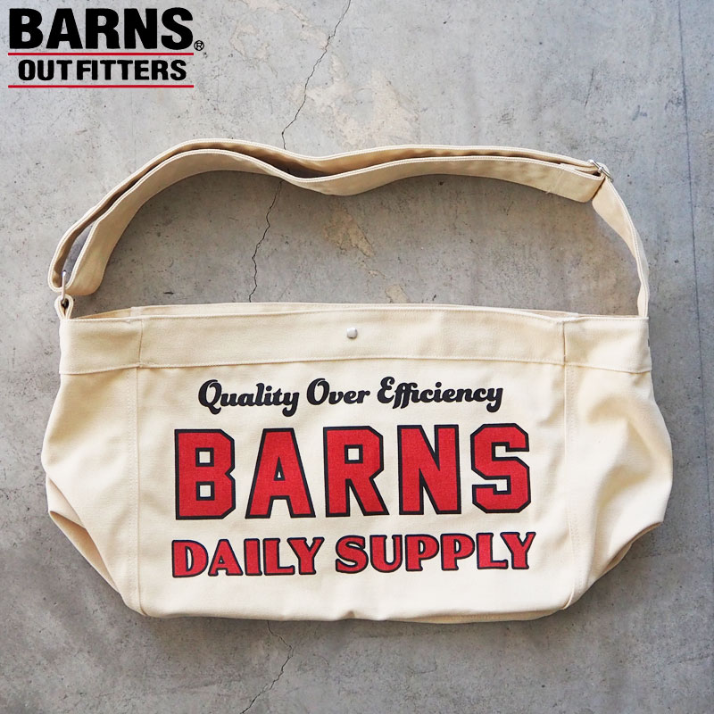 BARNS バーンズ バッグ Newspaper Bag コットンキャンバス BR-26119 メンズ レディース ショルダーバッグ ニュースペーパーバッグ ショルダー アメカジ コットン アウトフィッターズ outfitters