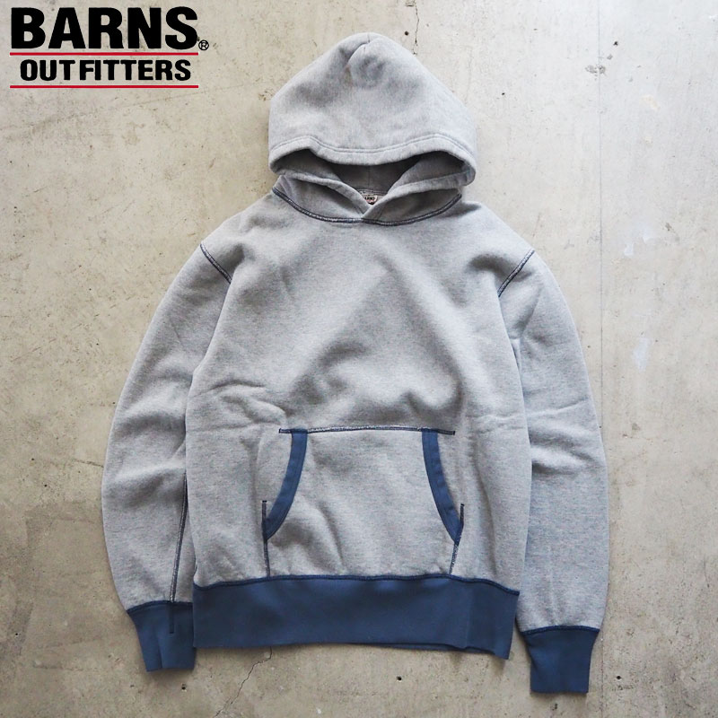 樂天商城 - BARNS OUTFITTERS バーンズ パーカー メンズ プルオーバー 30/7 COZUN 切り替えリブ スウェット BR-3307 日本製 肉厚 プルオーバーパーカー 裏起毛 ヘビーウエイト グレー ブラック 黒 長袖 XL XXL XXXL アウトフィッターズ
