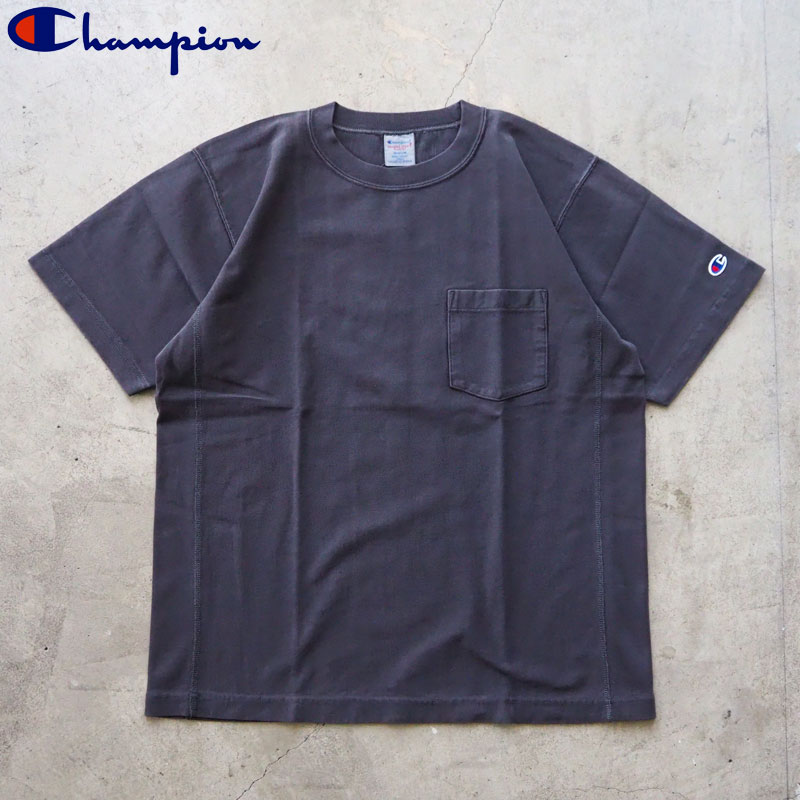 樂天商城 - Champion チャンピオン Tシャツ メンズ リバースウィーブ ショートスリーブTシャツC3-D302 半袖 半袖Tシャツ 無地 ポケット ポケットTシャツ シンプル アメカジ プリント 黒 ブラック ヘビーウェイト