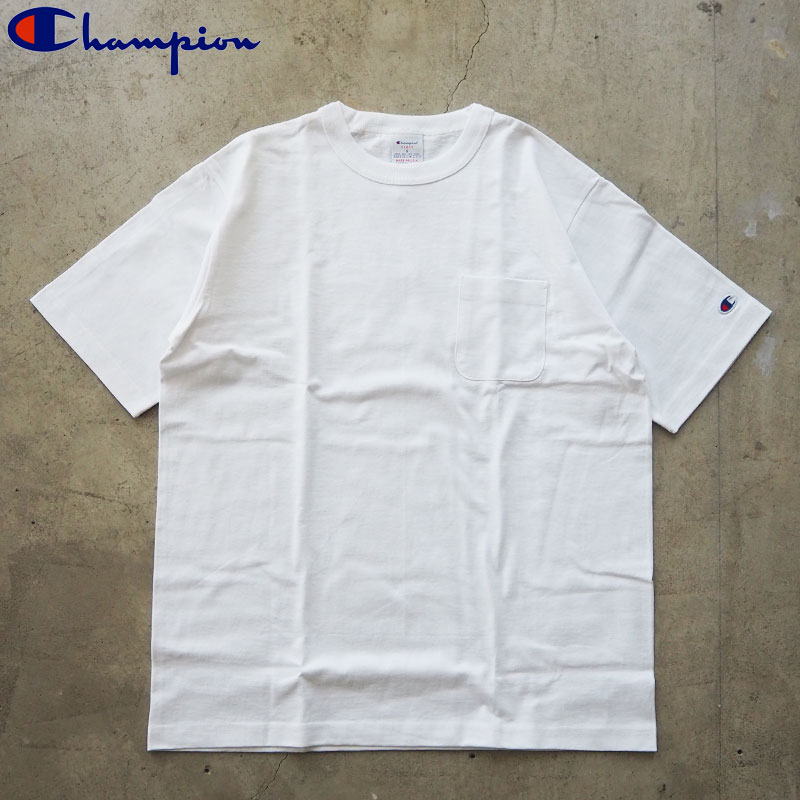 樂天商城 - Champion チャンピオン Tシャツ メンズ USA製 T1011 無地 ショートスリーブTシャツC5-B302 半袖 半袖Tシャツ USA 黒 白 ポケット ポケットTシャツ アメカジ ヘビーウェイト シンプル