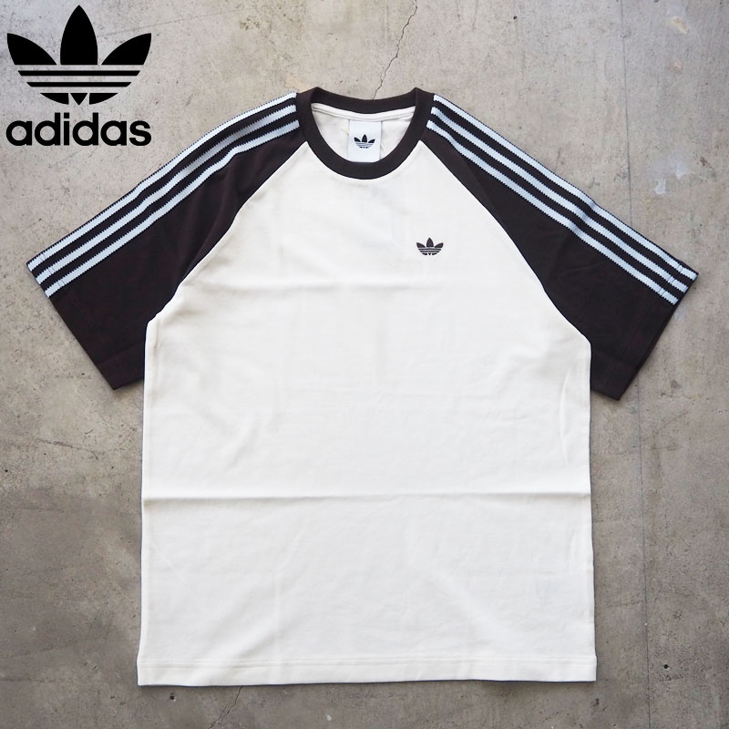 樂天商城 - adidas Originals アディダス Tシャツ ブリットコア リンガー 半袖Tシャツ DM797 メンズ レディース 半袖 トレフォイル 三本ライン ロゴ オリジナルス シンプル ミニロゴ 袖ライン