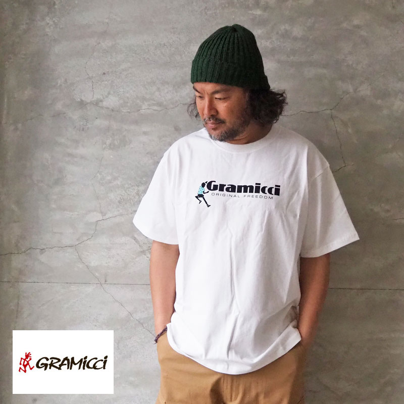 GRAMICCI グラミチ Tシャツ 半袖 DANCING MAN TEE G3SU-T045 メンズ レディース 半袖Tシャツ ダンシングマン プリント ロゴ アメカジ アウトドア キャンプ ブランド 黒 白 メール便