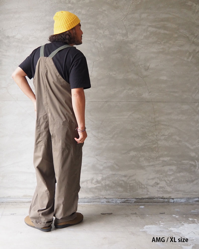 NANGA ナンガ オーバーオール 難燃 タキビ リップストップ フィールドオーバーオール NW2211-1Z220 メンズ レディース 焚火 焚き火 難燃素材 つなぎ オールインワン サロペット Takibi Ripstop Field Overalls キャンプ アウトドア 黒 グリーン