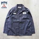 HOUSTON ヒューストン シャツ CUSTOM TC TWILL WORK SHIRT カスタムTCツイル ワークシャツ 41090 メンズ 長袖 長袖シャツ アメカジ ワーク カスタム ワッペン 開襟シャツ ミリタリー
