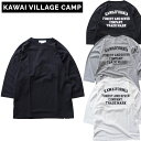 KAWAI VILLAGE CAMP カワイヴィレッジキャンプ KAWAIFORNIA 七分袖 フットボール Tシャツ メンズ レディース 七分袖Tシャツ 七分 ロンT キャンプ アウトドア キャンプTシャツ 川合ヴィレッジキャンプ CALIFORNIA BLUE カリフォルニアブルー メール便