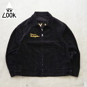 THRIFTY LOOK スリフティールック ジャケット FFA JACKET TL23F00600 メンズ コーデュロイ ジップ コーデュロイジャケット ストリート アメカジ 刺繍 ステッチ ネイビー ブラック