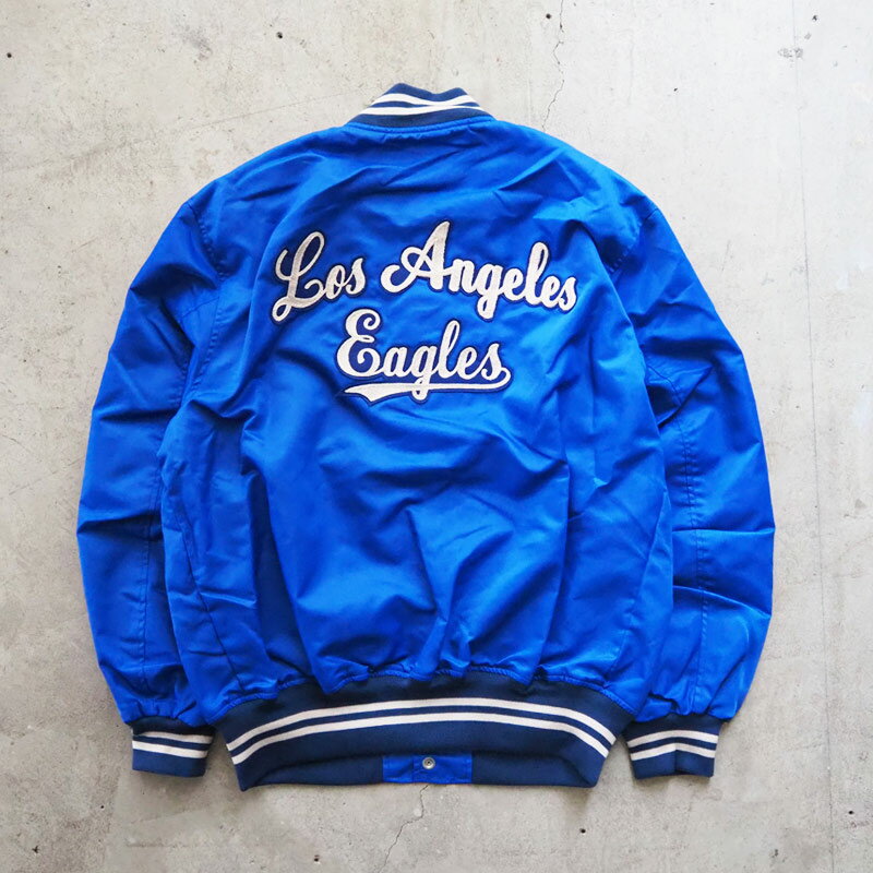 Whitesville ホワイツビル ジャケット ベースボールジャケット WV15607 メンズ スタジャン ベースボール ナイロンジャケット LA ロサンゼルス B ボストン ブルー ブラック 黒 東洋 東洋エンタープライズ