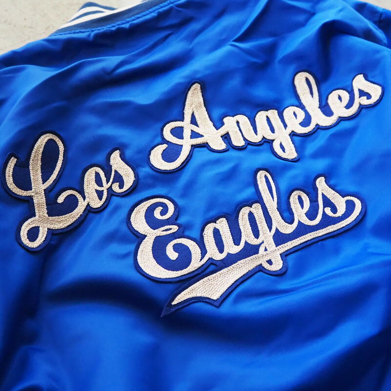 Whitesville ホワイツビル ジャケット ベースボールジャケット WV15607 メンズ スタジャン ベースボール ナイロンジャケット LA ロサンゼルス B ボストン ブルー ブラック 黒 東洋 東洋エンタープライズ