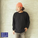 WALLA WALLA SPORT ワラワラスポーツ ロンT L/S LOOSE BASEBALL TEE メール便 WW030159-SR 長袖 Tシャツ メンズ レディース 日本製 長袖Tシャツ 無地 シンプル ベースボール カットソー ラグラン アメカジ 白 黒 ベージュ グリーン ワラワラ スポーツ