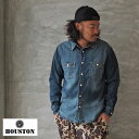 HOUSTON q[Xg fjVc USA COTTON DENIM WORK SHIRT 40511 Y fj [NVc Vc  Vc USARbg AJW EHbV