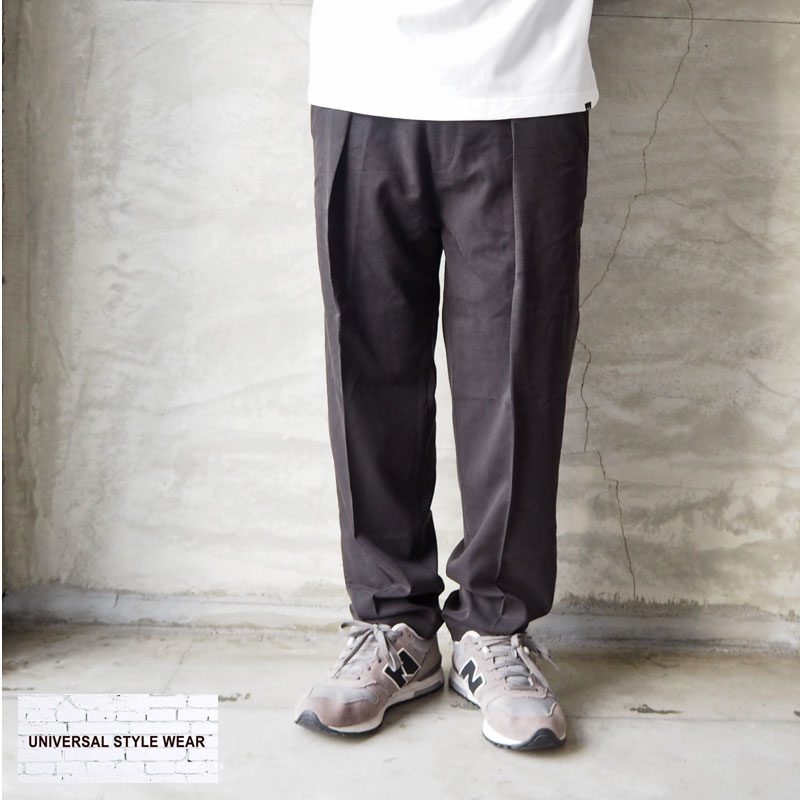 UNIVERSAL STYLE WEAR ユニバーサルスタイルウェア パンツ ストレッチ テンセル パンツ 601012 メンズ イージーパンツ スラックス usw イージー リラックス ゆったり シンプル ウエストゴム 黒