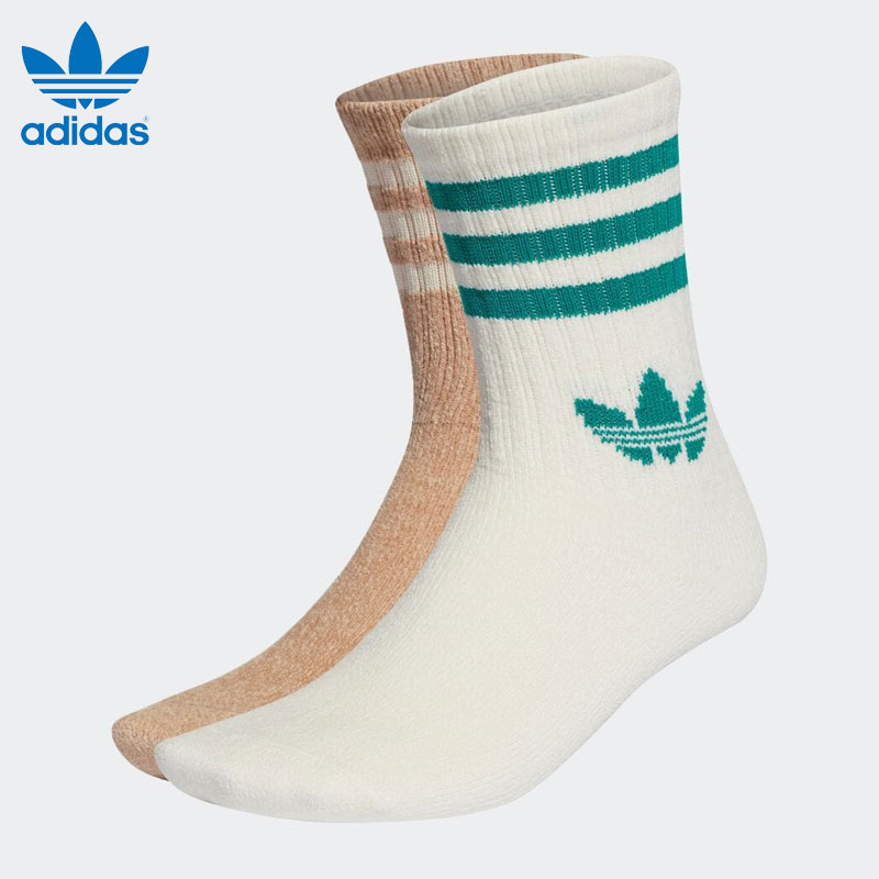 adidas Originals アディダス オリジナルス ソックス 靴下 2足セット コージー ミッドカット クルーソックス 2足組 Heri Cozy Crew Socks 2P CK132 メンズ レディース クルー スニーカーソックス ミドル 大人 おしゃれ プレゼント ギフト メール便可