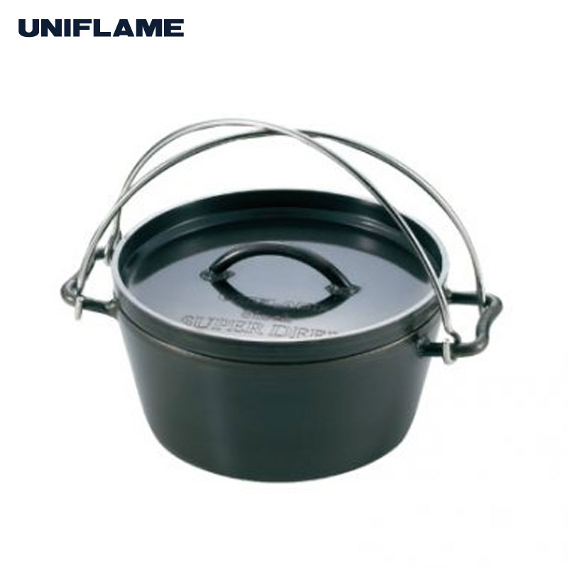 Rakuten - UNIFLAME ユニフレーム 鍋 UF ダッチオーブン 8インチ 660935 黒皮鉄板 IH対応 BBQ 焚火 焚き火 調理器具 ダッチオーブン料理 料理 キャンプ アウトドア おしゃれ コンパクト