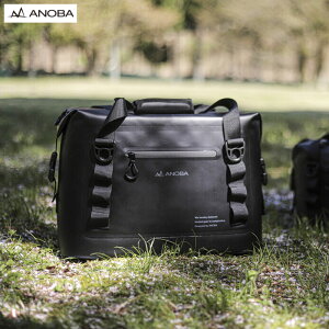 ANOBA アノバ クーラーバッグ ブリザード ソフトクーラー 25L AN029 クーラー ソフト バッグ クーラーボックス アウトドア キャンプ キャンパー 完全防水 大容量 完全密封 おしゃれ シンプル ショルダー 保冷 落し蓋付き 収納 収納バッグ 黒 ブラック