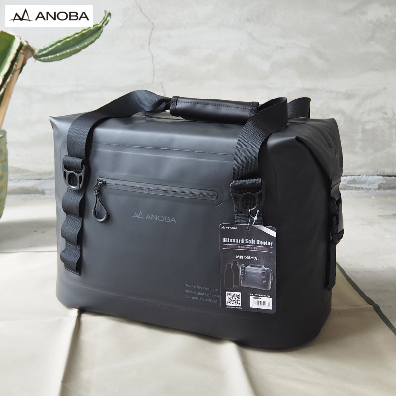 ANOBA アノバ クーラーバッグ ブリザード ソフトクーラー 25L AN029 クーラー ソフト バッグ クーラーボックス アウトドア キャンプ キャンパー 完全防水 大容量 完全密封 おしゃれ シンプル ショルダー 保冷 落し蓋付き 収納 収納バッグ 黒 ブラック通販格安セール情報 楽天 通販