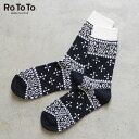 RoToTo ロトト 靴下 ソックス メンズ レディース BANDANA PATTERN CREW SOCKS R1397 メール便可 クルーソックス ペイズリ...