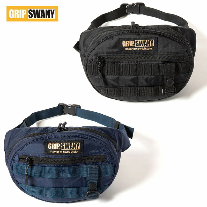GRIP SWANY グリップスワニー バッグ ウエストバッグ GS MOLLE WAIST BAG GSMB0035 メンズ レディース ボディーバッグ ボディバッグ ウエストポーチ ネイビー 黒 ブラック