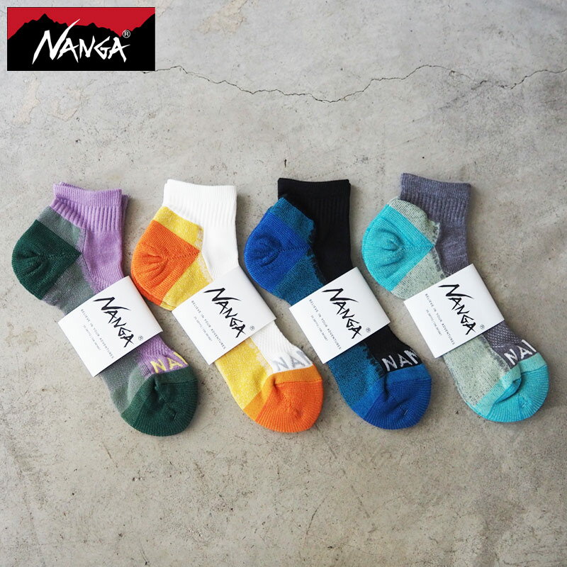NANGA ナンガ ソックス メンズ 靴下 HIKER SHORT SOCKS N2502-3H313Z くつした ショート アンクル ハイカー スニーカーソックス