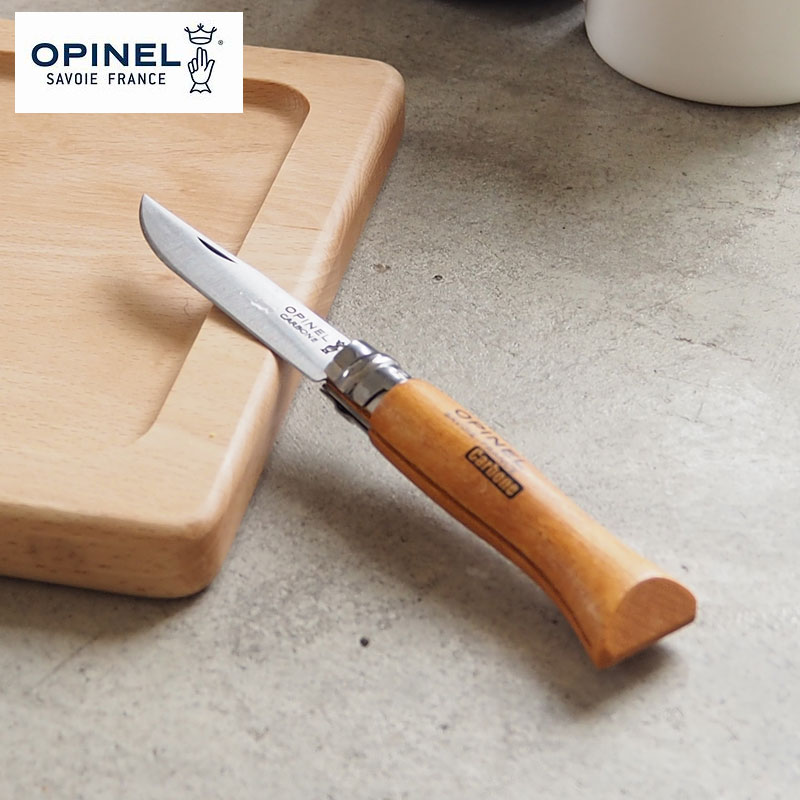 OPINEL オピネル ナイフ カーボン #6 130600 ブレード 73mm フォールディングナイフ キャンプ アウトドアナイフ オピネルナイフ 釣り 折り畳み式 かっこいい 木柄 ロック機能 おすすめ おしゃれ フランス製 折りたたみ