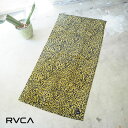 RVCA ルーカ ビーチタオル タオル BB041-942 バスタオル 海 プール アウトドア レジャー おしゃれ ヒョウ柄 レオパード 柄 総柄 ロゴ ジム ヨガ 夏 吸水