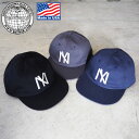 クーパーズタウン COOPERSTOWN BALL CAP キャップ CBC-NYBYC35 メンズ レディース 帽子 ぼうし ローキャップ ロゴ NY ニューヨーク ロゴキャップ 刺繍 コットン 綿 サイズ調節可能 USA製 アメカジ フリーサイズ 黒 グレー ネイビー