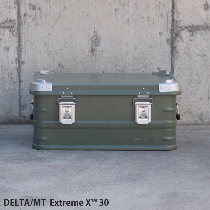 DELTA/MT コンテナ Extreme X 30 アルミコンテナ SB-E30G H14HL収納 ボックス 箱 アルミ製 収納ボックス 30L アウトドア キャンプ チェスト ケース ギア収納 シンプル デルタ おしゃれ インテリア ワーク インダストリアル ミリタリー グリーン カーキ