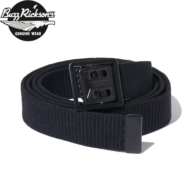 BUZZ RICKSON'S バズリクソンズ ベルト メンズ WILLIAM GIBSON COLLECTION BLACK BELT, WEB, WAIST, EM M-1937 BR02767 ウィリアムギブソン 黒 ブラック フリーサイズ 東洋 東洋エンタープライズ アメカジ ミリタリー