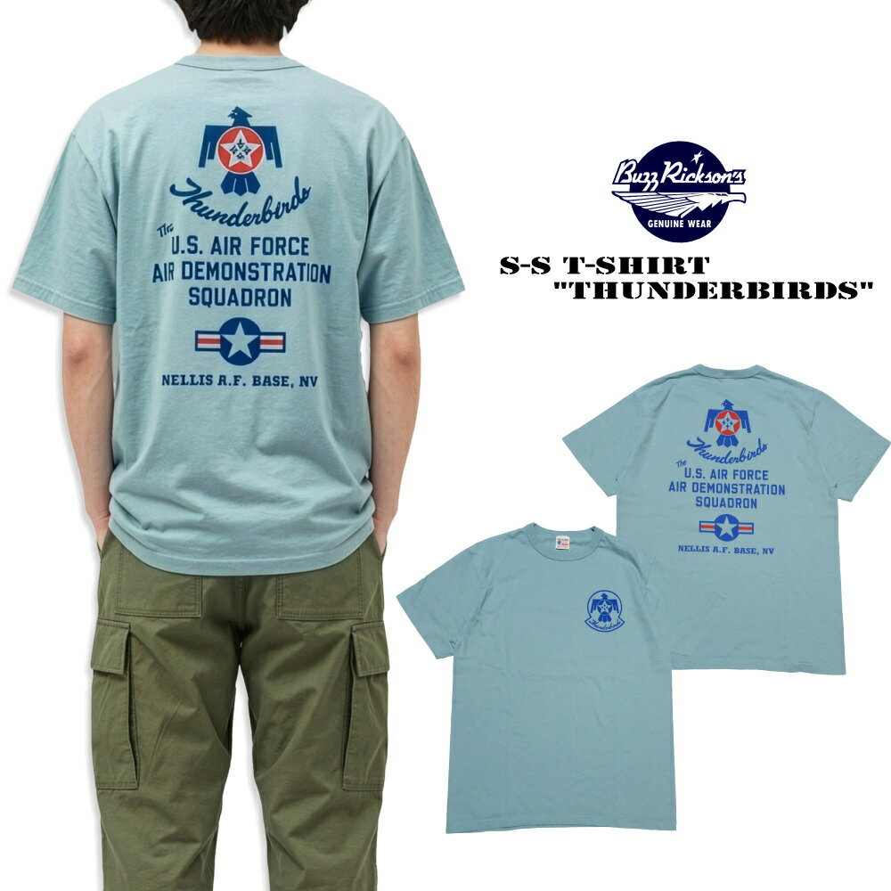 BuzzRickson 039 s バズリクソンズ Tシャツ THUNDERBIRDS サンダーバーズ BR79705 アメリカ製 丸胴 メンズ 半袖