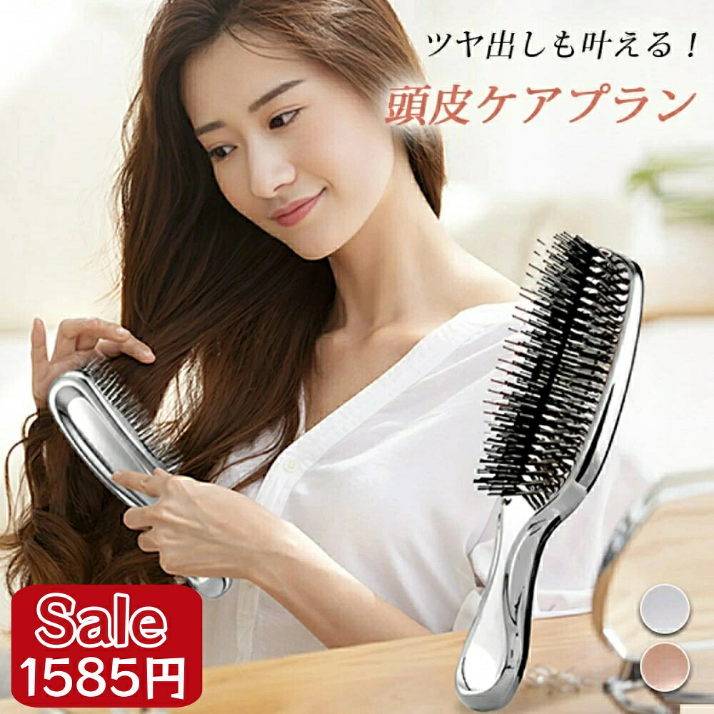 ＼30%OFF=1380円X当日発送／ ヘアブラシ レディース くし スカルプブラシ シャンブーブラシ 髪の毛 サラサラ 静電気防止・絡まない ウェットブラシ シャンプー/スタイリング対応 お風呂 頭皮ケア 髪くし 旅行用 誕生日 プレゼント healingheart-10000168 Healing Heart パッケージ画像