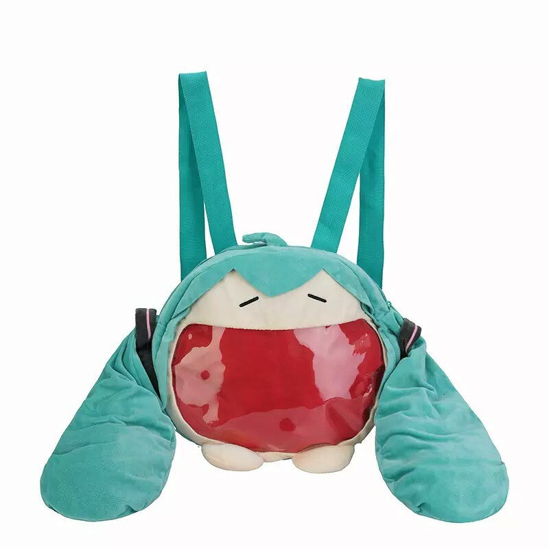 痛バッグ ショルダーバッグ バックパック ベルベット 初音ミク コスプレ クラッチ ヘッドホン収納 学生用 誕生日プレゼント 男女兼用 学校
