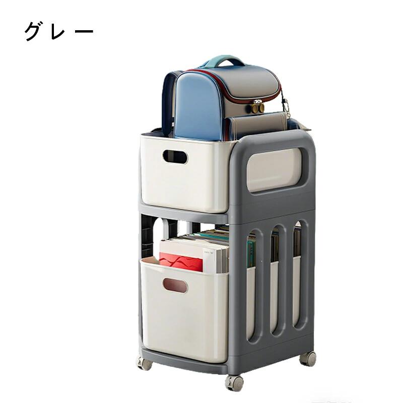 モバイルワゴン ミニ リセスタイル 2段 3段 おしゃれ 小型 小さめ キャスター付き キッチン ワゴン 収納 キッチンワゴンカート キッチンラック ベビーワゴン 隙間 作業台 キッチン収納 [2]