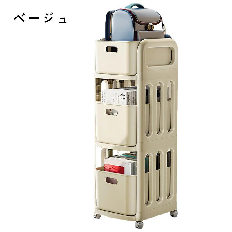 モバイルワゴン ミニ リセスタイル 2段 3段 おしゃれ 小型 小さめ キャスター付き キッチン ワゴン 収納 キッチンワゴンカート キッチンラック ベビーワゴン 隙間 作業台 キッチン収納 [3]