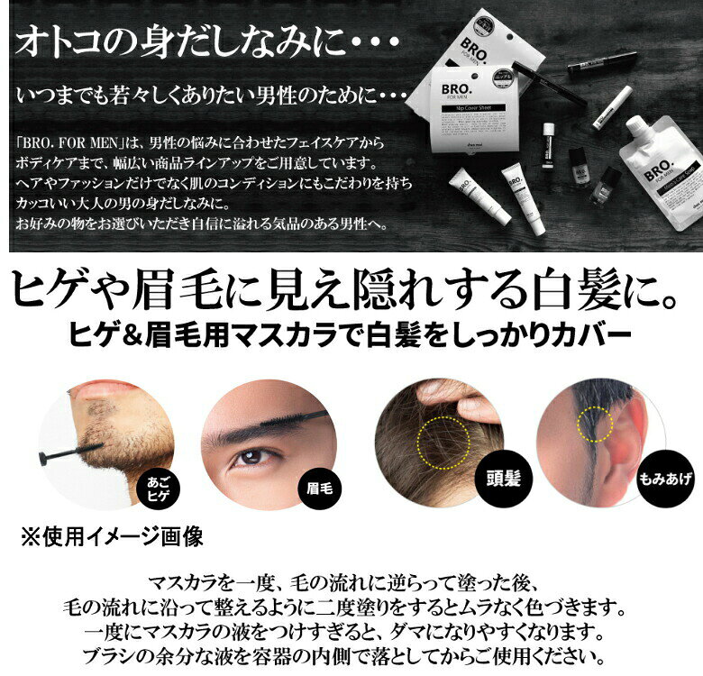 ※ゆうパケット・定形外郵便送料無料※ 『BRO. FOR MEN Quick Mascara マスカラ　ブ...