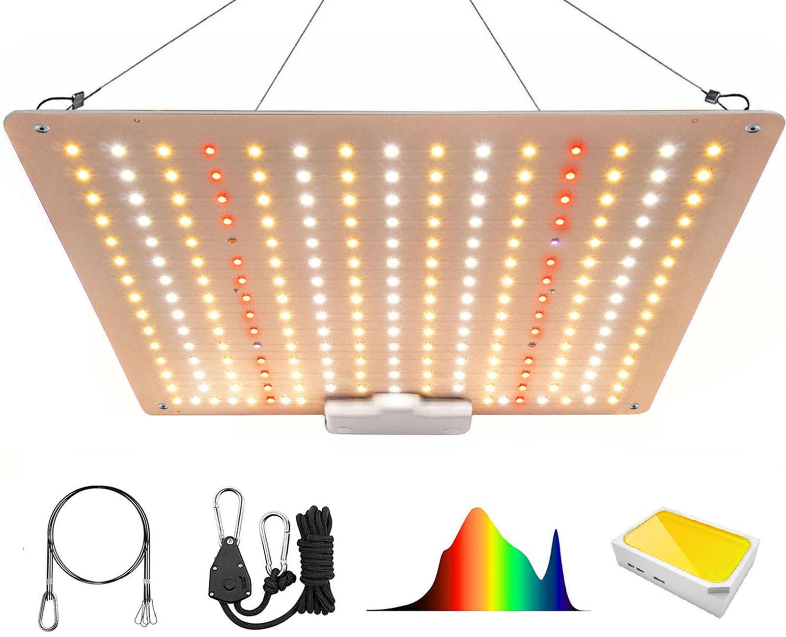 LED植物育成ライト 600W相当 UV/IR 太陽のような光 育成ライト 植物 led 225LEDランプ 日照不足解消 室内栽培ランプ パネル式 低消耗 省エネ 植物育成用 水耕栽培ライト 観葉植物 多肉植物 家…